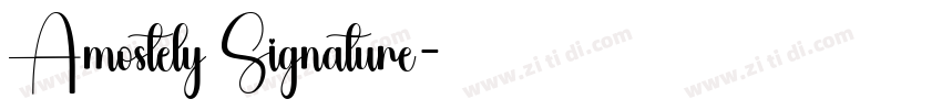 Amostely Signature字体转换